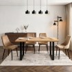 Mebel Elite Раздвижной стол Edwin 160–260 см, дуб золотистый/чёрный, ME.EDWIN/DZ/S - Home Club, изображение 2