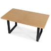 Mebel Elite Раздвижной стол Edwin 160–260 см, дуб золотистый/чёрный, ME.EDWIN/DZ/S - Home Club, изображение 4