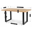 Mebel Elite Раздвижной стол Edwin 160–260 см, дуб золотистый/чёрный, ME.EDWIN/DZ/S - Home Club, изображение 10