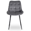 Mebel Elite Комплект: стол Harry (102–142 см) из дуба Craft/черного цвета и 4 стула Chris серого цвета, W.HARRY/DC/CZ/S/CHRIS/P/CZ/V/Z4/K - Home Club, изображение 11