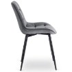Mebel Elite Комплект: стол Harry (102–142 см) из дуба Craft/черного цвета и 4 стула Chris серого цвета, W.HARRY/DC/CZ/S/CHRIS/P/CZ/V/Z4/K - Home Club, изображение 12