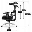 Mebel Elite Вращающееся кресло Delsin, эргономичное, чёрное, с подставкой для ног, ME.DELSIN/CZ/T/FO - Home Club, изображение 16