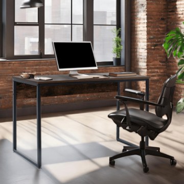 Mebel Elite Письменный стол Ross 120 см, дуб рустикальный/чёрный, ME.ROSS/BR/CZ/B - Home Club