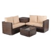 Mebel Elite Комплект садовой мебели Negro, коричневый/бежевый, ME.NEGRO/BR/RT/OGR/ZES - Home Club