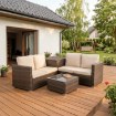 Mebel Elite Комплект садовой мебели Negro, коричневый/бежевый, ME.NEGRO/BR/RT/OGR/ZES - Home Club, изображение 2