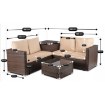Mebel Elite Комплект садовой мебели Negro, коричневый/бежевый, ME.NEGRO/BR/RT/OGR/ZES - Home Club, изображение 11