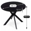 Mebel Elite Стол Lauren 80 см, черный, ME.LAUREN/CZ/S80 - Home Club, изображение 7