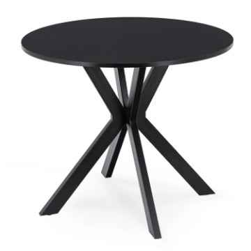 Mebel Elite Стіл Lauren 90 см, чорний, ME.LAUREN/CZ/S90 - Home Club