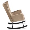 Mebel Elite Крісло-гойдалка Jackson, бежеве, велюрове, ME.JACKSON/BZ/V/FW - Home Club, зображення 4
