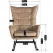 Mebel Elite Крісло-гойдалка Jackson, бежеве, велюрове, ME.JACKSON/BZ/V/FW - Home Club, зображення 6