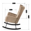 Mebel Elite Крісло-гойдалка Jackson, бежеве, велюрове, ME.JACKSON/BZ/V/FW - Home Club, зображення 7