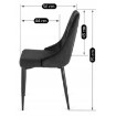 Mebel Elite Стілець Cork, чорний, велюровий, ME.CORK/CZ/V/K - Home Club, зображення 6