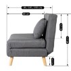 Mebel Elite Раскладной кресло Marry, серый, ME.MARRY/P/DNAT/T/FW - Home Club, изображение 14
