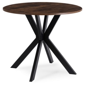 Mebel Elite Стіл Lauren 80 см, дуб рустикальний/чорний, ME.LAUREN/RU/CZ/S80 - Home Club