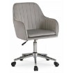 Mebel Elite Вращающееся кресло Tom, серое велюровое, ME.TOM/P/CH/V/FO - Home Club