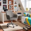 Mebel Elite Вращающееся кресло Tom, серое велюровое, ME.TOM/P/CH/V/FO - Home Club, изображение 2