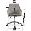 Mebel Elite Вращающееся кресло Tom, серое велюровое, ME.TOM/P/CH/V/FO - Home Club, изображение 9