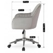 Mebel Elite Вращающееся кресло Tom, серое велюровое, ME.TOM/P/CH/V/FO - Home Club, изображение 10