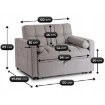 Mebel Elite Розкладне крісло Corra для сну, сіре, ME.CORRA/P/T/SOF - Home Club, зображення 16