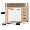 Mebel Elite Комод Blago Midi A 119,5 см, дуб «Сонома»/белый, W.LUNA/MIDIA/DS/B/KOM2D4S - Home Club, изображение 4