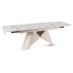 Mebel Elite Раздвижной керамический стол Verona 160–240 см, белый мрамор/кашмир, ME.VERONA/B/KASZ/CER/S160-220 - Home Club, изображение 3
