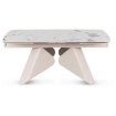 Mebel Elite Раздвижной керамический стол Verona 160–240 см, белый мрамор/кашмир, ME.VERONA/B/KASZ/CER/S160-220 - Home Club, изображение 4