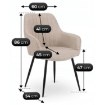 Mebel Elite Стул Malaga, бежевый, ME.MALAGA/BZ/CZ/T/K - Home Club, изображение 9