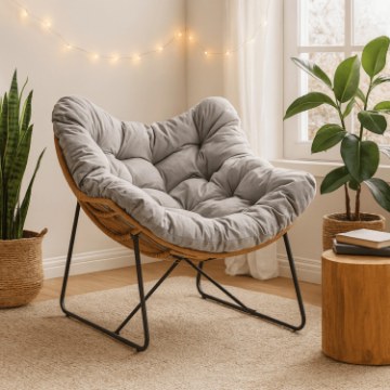 Mebel Elite Кресло для отдыха Fin, серого цвета, ME.FIN/P/T/FW - Home Club