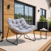 Mebel Elite Крісло для відпочинку Fin, сіре, ME.FIN/P/T/FW - Home Club, зображення 3