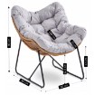 Mebel Elite Крісло для відпочинку Fin, сіре, ME.FIN/P/T/FW - Home Club, зображення 6