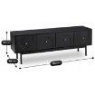 Mebel Elite Тумба під телевізор Marlen 155 см, чорна, W.MAZOMA/CZ/N.CZ/U.ZL/RTV4D - Home Club, зображення 9