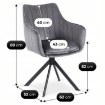 Mebel Elite Вращающееся кресло Mumbai 2, серое велюровое, ME.MUMBAI/P/V/K - Home Club, изображение 10