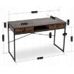 Mebel Elite Письменный стол Step 123 см, коричневый/чёрный, ME.STEP/BR/CZ/B - Home Club, изображение 6