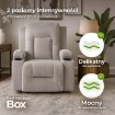 Mebel Elite Розкладне крісло з функцією масажу Box, сіре, з вельветової тканини, ME.BOX2/P/SZTR/FW - Home Club, зображення 4