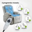 Mebel Elite Розкладне крісло з функцією масажу Box, сіре, з вельветової тканини, ME.BOX2/P/SZTR/FW - Home Club, зображення 5