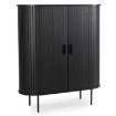 Mebel Elite Комод Trish 100 см, двухдверный, с выдвижными ящиками, черный, ME.TRISH/CZ/KOM100 - Home Club