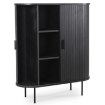 Mebel Elite Комод Trish 100 см, двухдверный, с выдвижными ящиками, черный, ME.TRISH/CZ/KOM100 - Home Club, изображение 4