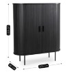 Mebel Elite Комод Trish 100 см, двухдверный, с выдвижными ящиками, черный, ME.TRISH/CZ/KOM100 - Home Club, изображение 7