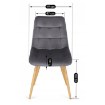 Mebel Elite Стул Rodri, серый, велюровый, ME.RODRI/P/D/V/K - Home Club, изображение 11