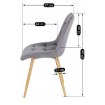 Mebel Elite Стул Rodri, серый, велюровый, ME.RODRI/P/D/V/K - Home Club, изображение 12