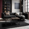Mebel Elite Набір столиків Ris «Дуб рустикальний/Чорний», ME.RIS/DRU/CZ/L - Home Club, зображення 2