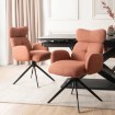 Mebel Elite Обертове крісло для вітальні Alvaro, руде, ME.ALVARO/RD/T/K - Home Club, зображення 2