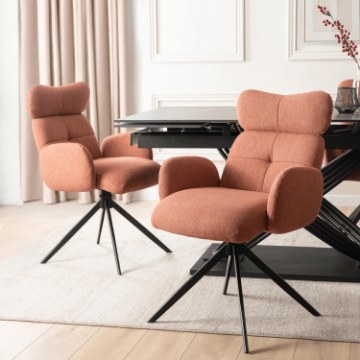 Mebel Elite Вращающееся кресло для гостиной Alvaro Rude, ME.ALVARO/RD/T/K - Home Club
