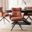 Mebel Elite Обертове крісло для вітальні Alvaro, руде, ME.ALVARO/RD/T/K - Home Club, зображення 3