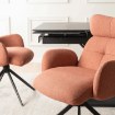 Mebel Elite Обертове крісло для вітальні Alvaro, руде, ME.ALVARO/RD/T/K - Home Club, зображення 4