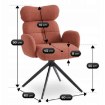 Mebel Elite Обертове крісло для вітальні Alvaro, руде, ME.ALVARO/RD/T/K - Home Club, зображення 11