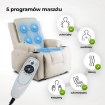 Mebel Elite Розкладне крісло з функцією масажу Box, бежеве, з вельветової тканини, ME.BOX2/BZ/SZTR/FW - Home Club, зображення 4