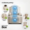 Mebel Elite Розкладне крісло з функцією масажу Box, бежеве, з вельветової тканини, ME.BOX2/BZ/SZTR/FW - Home Club, зображення 5