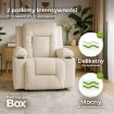 Mebel Elite Розкладне крісло з функцією масажу Box, бежеве, з вельветової тканини, ME.BOX2/BZ/SZTR/FW - Home Club, зображення 6