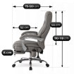 Mebel Elite Вращающееся кресло Giorgio с функцией массажа и подогрева, серое, тканевое, ME.GIORGIO/P/T/FO - Home Club, изображение 13